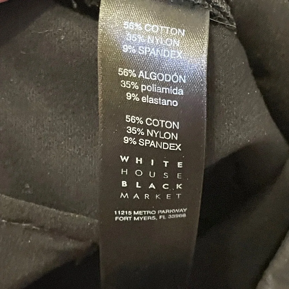 White‎ House Black Market Flare Crop Pants  Women's Size 2 Sailor Button Accents - Picture 9 of 12